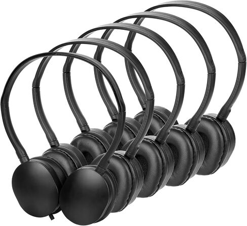Bulk Classroom Headphones for Students Kids School 10 Pack Wholesale Headphones Class Set with 3.5mm Jack for Chromebook Laptop PC Computer Mixed Colors in Kuwait