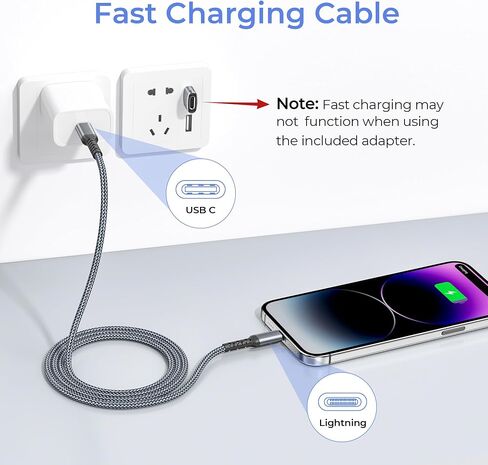 Basesailor USB C to Lightning Charger Cable 3.3FT in Saudi Arabia
