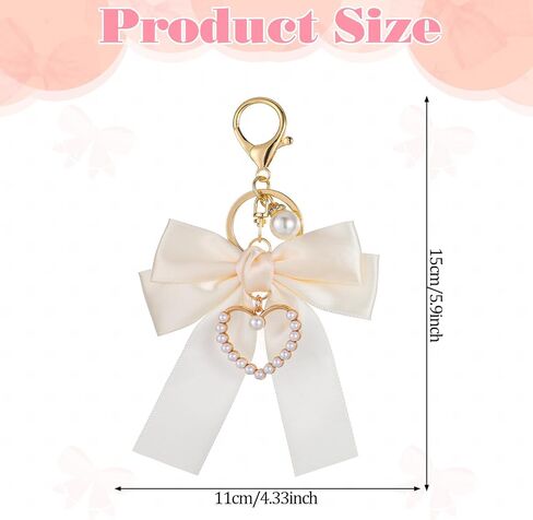 Bow keychain for presh Charm Cute Handbag Charms Bag bow charm for purse ، أقواس سلسلة مفاتيح أسناع المفاتيح BOWS BEARLANDS BASHAINS charms charms for women for the kains keys keys car keys in Saudi Arabia