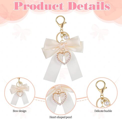 Bow keychain for presh Charm Cute Handbag Charms Bag bow charm for purse ، أقواس سلسلة مفاتيح أسناع المفاتيح BOWS BEARLANDS BASHAINS charms charms for women for the kains keys keys car keys in Saudi Arabia