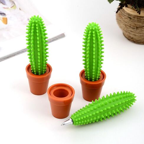 أقلام الصبار ، 3pcs Cactus Bonsai على شكل أقلام الدقة بالقرطاسية لطلاب المنازل المدرسية لطلاب المنازل المدرسية مستلزمات in Kuwait