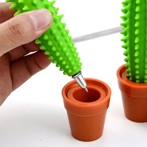 أقلام الصبار ، 3pcs Cactus Bonsai على شكل أقلام الدقة بالقرطاسية لطلاب المنازل المدرسية لطلاب المنازل المدرسية مستلزمات in Kuwait