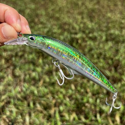 3pcs Sinking Bass Fishing Lures Saltwater Long Casting Laser Minnow Fishing Baits Hard Lure Fishing Kits Accessories (AH in Kuwait