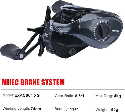 بكرات PureLure Cheetah Air Baitcaster ، ثلاثة أوضاع DC BFS بكرة ، ألياف الكربون إطار المصادقة المصنوعة من الألومنيوم 11+1 BB ، صوت فرقة الفرامل الإلكترونية 3.5-17G الوزن 7.6: 1 نسبة التروس 4KG MAX DRAG in Kuwait