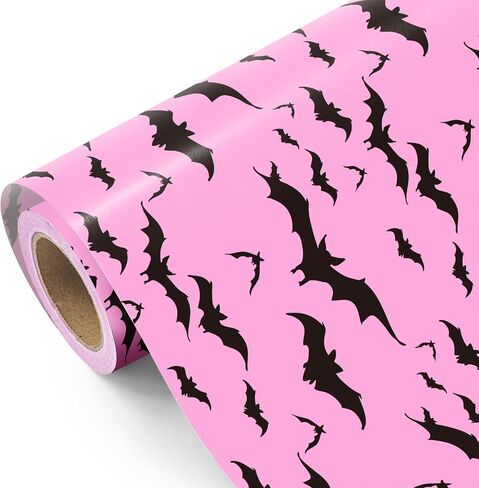 WRAPAHOLIC Kraft Halloween Wrapping Paper - Mini Roll - 17 Inch x 16.5 Feet - Vintage Medical Wrapping Paper for Halloween Deco, Birthday Gift Wrap in Saudi Arabia