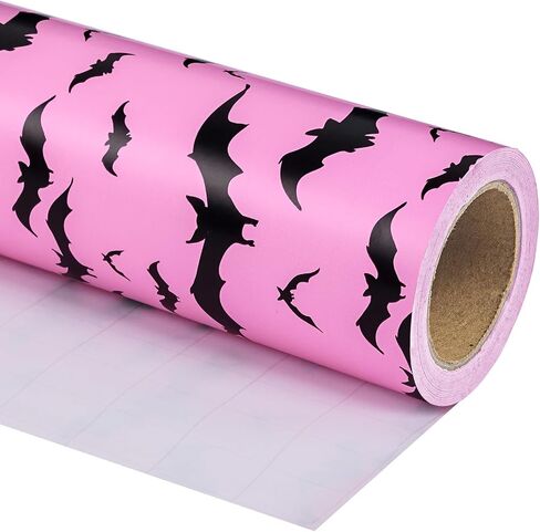 WRAPAHOLIC Kraft Halloween Wrapping Paper - Mini Roll - 17 Inch x 16.5 Feet - Vintage Medical Wrapping Paper for Halloween Deco, Birthday Gift Wrap in Saudi Arabia