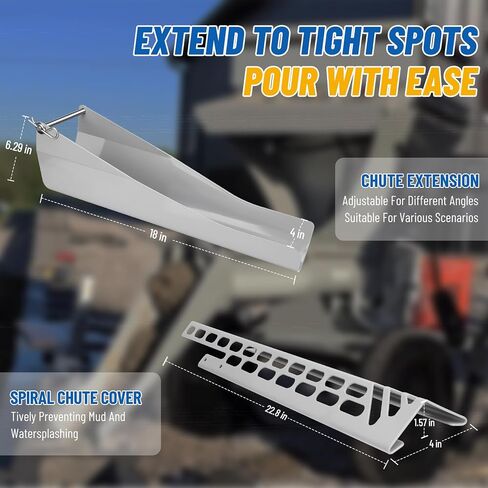 Upgrade MMAC-0123 Mud Mixer Hopper Extension, Pairs with MMAC-0133 for MMXR-3221 Mixers, Expands Capacity from 120 to 300 lbs, Ldeal for Large Construction & Site Renovations in Kuwait