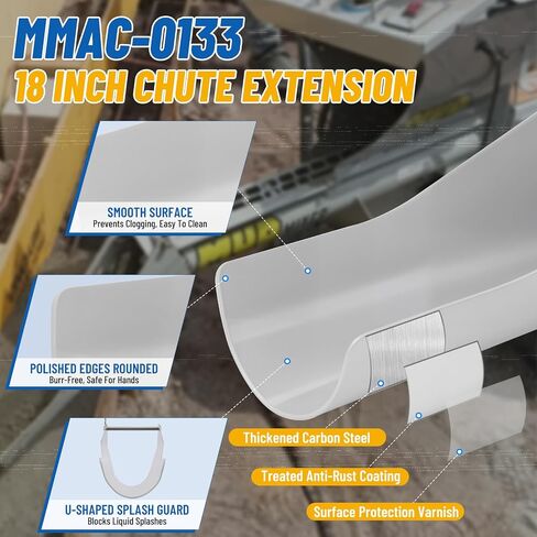 Upgrade MMAC-0123 Mud Mixer Hopper Extension, Pairs with MMAC-0133 for MMXR-3221 Mixers, Expands Capacity from 120 to 300 lbs, Ldeal for Large Construction & Site Renovations in Kuwait