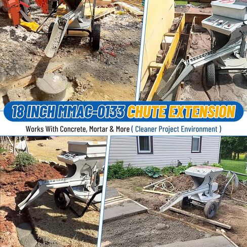 Upgrade MMAC-0123 Mud Mixer Hopper Extension, Pairs with MMAC-0133 for MMXR-3221 Mixers, Expands Capacity from 120 to 300 lbs, Ldeal for Large Construction & Site Renovations in Kuwait