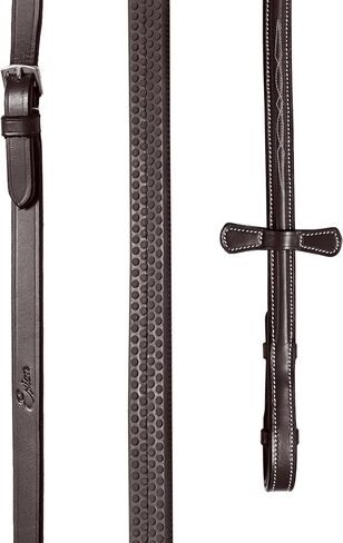 Exion 'Astra' Sidepull Bridle with Rubber Reins (Black, Full) in Saudi Arabia