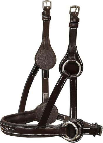 Exion 'Astra' Sidepull Bridle with Rubber Reins (Black, Full) in Saudi Arabia
