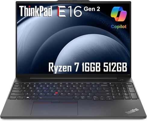 Lenovo Thinkpad E16 Gen 2 Business Labstop (16 "FHD+ Anti-Glare ، AMD Ryzen 7 7735U (> I7-1255U) ، 32GB DDR5 RAM ، 1TB SSD) الخلفية ، البصمة ، الكاميرا 1080P ، WI-Fi ، Ethernet ، Win 11 Pro W/ AI Copilot in Kuwait