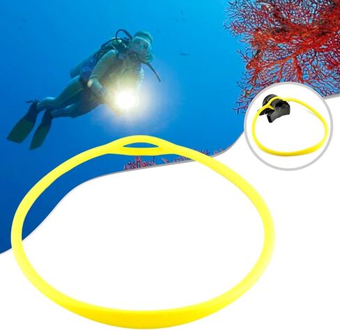 Mouthpiece Holder Scuba Head Collar, Diving Silicone Necklace Diving Regulator Accessory Silicone Regulator Octopus Holder Head Collar(Black) in Saudi Arabia