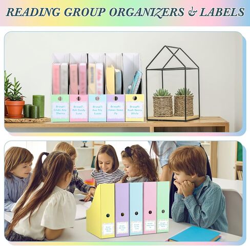 Pasimy 25 PCS Boho Cardboard Magazine Holder Magazine Magazine BOON BIN مع ملصق ملصق متعدد الألوان مربع تخزين للملفات المكتبية Document School Class -Home Office Supplies in Saudi Arabia