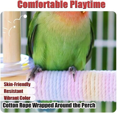 Bird Swing Rings for Cage,Hanging Bird Toys Natural Wooden,Bird Perch Climbing Toys,Parrot Perch Stand for Conure,Budgie,Cockatiel,Lovebird,Canary,Finch,Hamster,Small Pets Accessories,4-Ring in Saudi Arabia