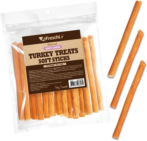 Afreschi Natural Turkey يعامل القضبان الصغيرة 16 أوقية ، الولايات المتحدة الأمريكية ، كلها طبيعية ، hypoallergenic ، قليلة الدسم ، صحية وسهلة الهضم ، جرو وتدريب الوجبات الخفيفة in Saudi Arabia
