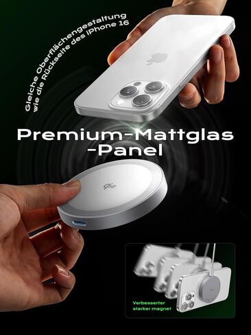 Threekey for Magsafe Charger ، QI2 معتمد من الشاحن اللاسلكي 15W ، وسادة الشحن السريع متوافقة مع iPhone 16/15/14/13/12 ، الشاحن المغناطيسي مع كابل USB-C 5 أقدام (حزمة أسود 2) in Kuwait