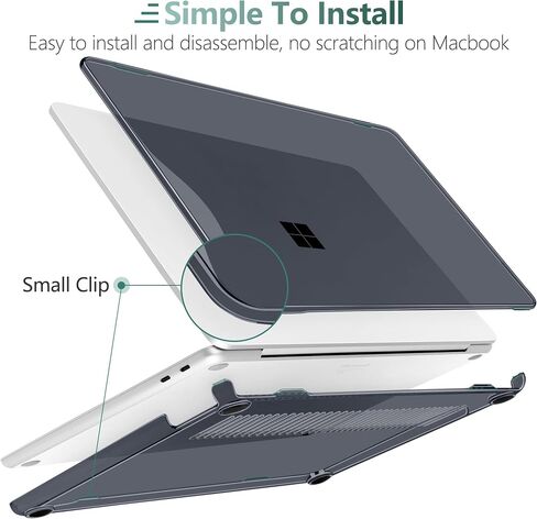 Batianda Crystal Clear Case for 13-inch Microsoft Surface Laptop Copilot+ PC 2025 (Latest Model), Lightweight Hard Shell with Scratch-Resistant Protection, Easy Installation, Transparent in Saudi Arabia