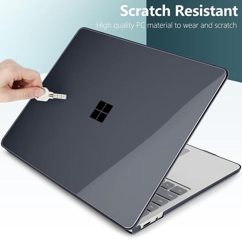 Batianda Crystal Clear Case for 13-inch Microsoft Surface Laptop Copilot+ PC 2025 (Latest Model), Lightweight Hard Shell with Scratch-Resistant Protection, Easy Installation, Transparent in Saudi Arabia