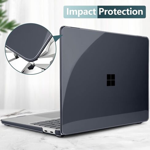 Batianda Crystal Clear Case for 13-inch Microsoft Surface Laptop Copilot+ PC 2025 (Latest Model), Lightweight Hard Shell with Scratch-Resistant Protection, Easy Installation, Transparent in Saudi Arabia