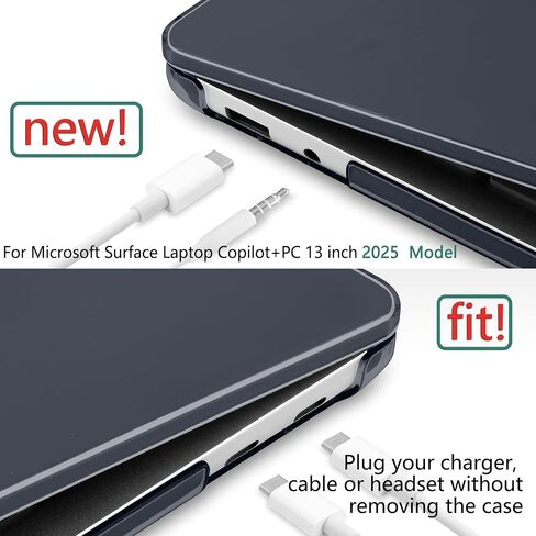 Batianda Crystal Clear Case for 13-inch Microsoft Surface Laptop Copilot+ PC 2025 (Latest Model), Lightweight Hard Shell with Scratch-Resistant Protection, Easy Installation, Transparent in Saudi Arabia