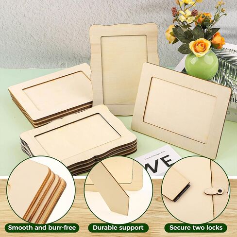 16 حزمة إطارات صور خشبية للحرف اليدوية ، 4 "× 6" صور إطارات خشبية للحرف اليدوية ، حرفة إطار صورة غير مكتم in Saudi Arabia
