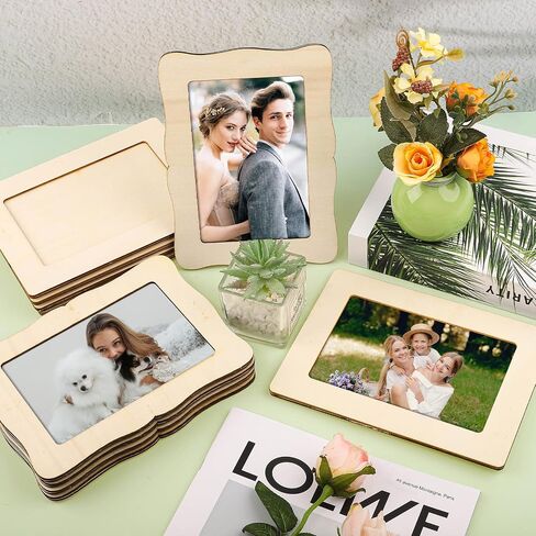 16 حزمة إطارات صور خشبية للحرف اليدوية ، 4 "× 6" صور إطارات خشبية للحرف اليدوية ، حرفة إطار صورة غير مكتم in Saudi Arabia