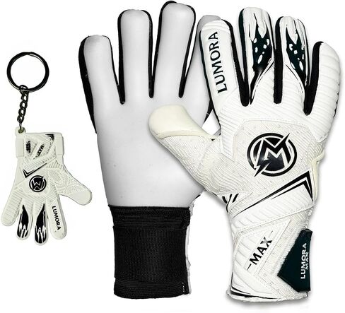 Goalkeeper Gloves-Professional Negative Cut Goalie Gloves with Contact Max Grip, 4mm Foam Padding & Airprene Backhand| No Finger Save, All-Weather Performance. Sizes (7-10) in Saudi Arabia