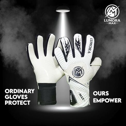 Goalkeeper Gloves-Professional Negative Cut Goalie Gloves with Contact Max Grip, 4mm Foam Padding & Airprene Backhand| No Finger Save, All-Weather Performance. Sizes (7-10) in Saudi Arabia