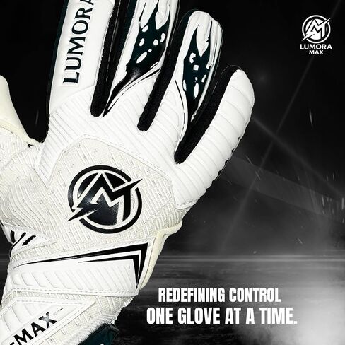 Goalkeeper Gloves-Professional Negative Cut Goalie Gloves with Contact Max Grip, 4mm Foam Padding & Airprene Backhand| No Finger Save, All-Weather Performance. Sizes (7-10) in Saudi Arabia