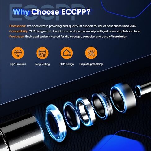 ECCPP Power Rear Liftgate Tailgate Lift Support Cylinder For Mercedes-Benz GL320 For Mercedes-Benz GL350 For Mercedes-Benz GL450 For Mercedes-Benz GL550 2007-2012 Replaces 1647400545 1pc in Saudi Arabia
