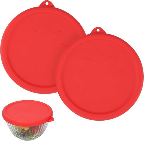 Silicone Lids Only Fit for Pyrex 7401-S 3 Cup Sculpted Glass Mixing Bowls, 1 Pack Small Size Silicone Covers, Dishwasher & Microwave Safe, Green (Lids Only) in Kuwait