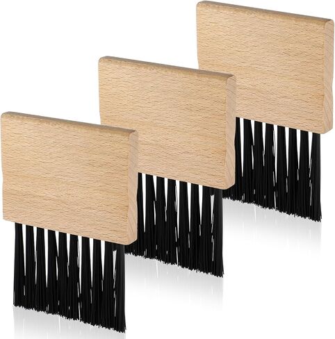 3 Pieces Umpire Brush Baseball Home Plate Brush Umpire Gear with Durable Wooden Handle and Soft Bristles for Umpires Equipment Kit, Black 4.33 x 3.15 x 0.39 Inches in Saudi Arabia