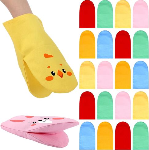 Soulchen 24 Pcs DIY Hand Puppets, Canvas Hand Puppet Making Kit DIY Arts and Crafts Sewing Projects for Fun Home Activities Classes Storytelling Party Favors in Kuwait