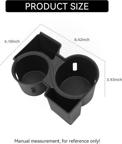 smabee Center Console Lower Organizer Tray Compatible with Kia EV9 2023 2024 2025 Cup Holder Insert Accessories ABS Interior Black in Saudi Arabia