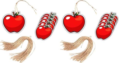 100PCS Apple Paper Gift Tags,2.5 Inch Red Cute Apple Shape Tags with String for Handmade Arts Wedding Christmas and Holiday Party Decoration in Saudi Arabia