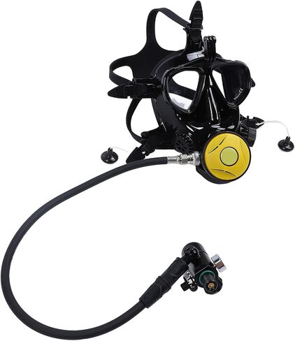 Yunseity Diving Tank Equipment, Full Face Goggles Scuba Diving Tank Clear 180 Degree Panoramic View Comfortable Fit 1L with Backpack for Underwater Exploration in Saudi Arabia