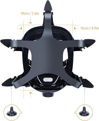 Yunseity Diving Tank Equipment, Full Face Goggles Scuba Diving Tank Clear 180 Degree Panoramic View Comfortable Fit 1L with Backpack for Underwater Exploration in Saudi Arabia