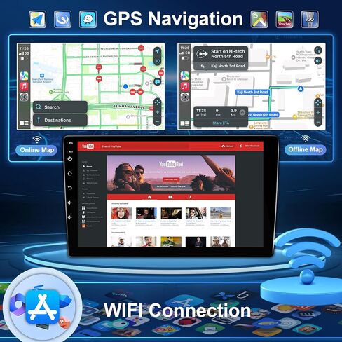 Radio Leadfan Car Radio Toyota Corolla 2009 2010 2011 2012 2013 استبدال ستيريو مع Carplay Android Auto ، شاشة تعمل باللمس 9 بوصة مع Bluetooth WiFi GPS SWC Camera Camera ترقية بانتالا in Saudi Arabia