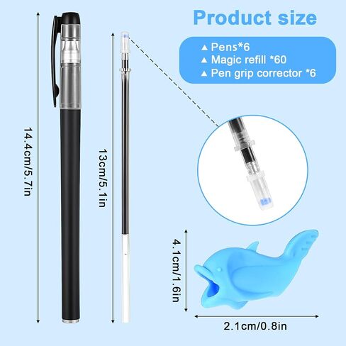 كتاب Grooved Book Magic Labs For Kids 48 PCS Magic Pens & عبوات لكتابات الأطفال القابلة لإعادة الاستخدام المدمرة بخط اليد الممارسة للاختفاء. in Saudi Arabia