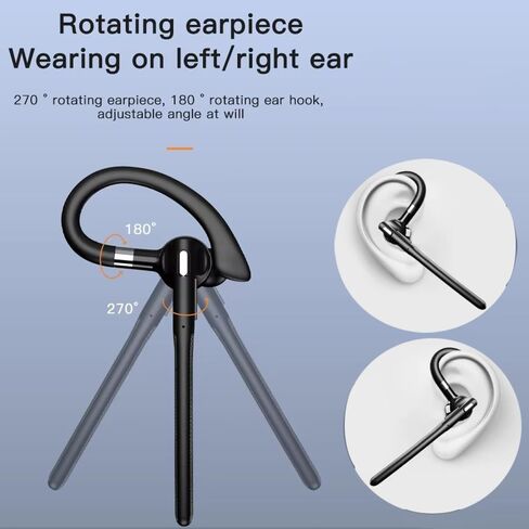 Business Wireless Headset with Mic for Work IPX7 Waterproof • 50H Battery (8H+Case) Bluetooth 5.3 Earpiece • PC-Ready for Driving & Office in Kuwait