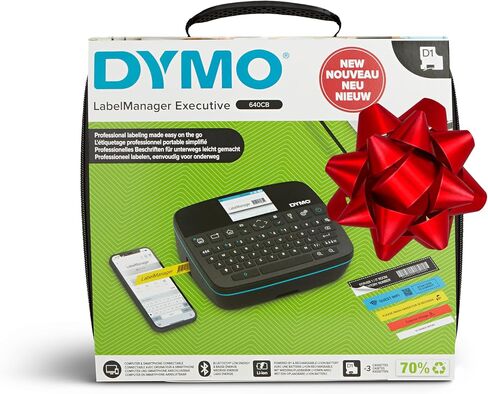 DYMO LabelManager Executive 640 CB Portable Label Printer | Compact Label Maker Machine with QWERTY Keyboard | Bluetooth & USB Connectivity | Compatible D1 Standard & Durable Labels in Saudi Arabia