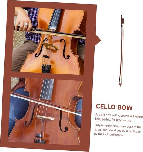 ibasenice Cello Bow Well Balanced Bow Violoncello Parts Cello Horsetail Hair Musical Equipment Accessory Violoncello Accessory Instrument Instrument Musical in Saudi Arabia