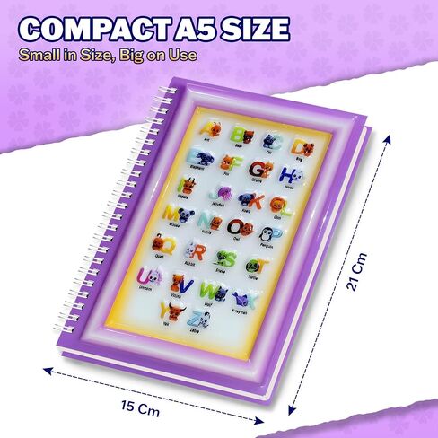 Omatek Smart Technologies Notebook Spiral Notebook A5 - دفتر حلزوني لطيف مع غلاف ثلاثي الأبعاد ، 80 ورقة - أطفال ، دفتر مدرسة الفتيات والفتيان ، دفتر ملاحظات الهدايا - Splashy Dolphin in Saudi Arabia