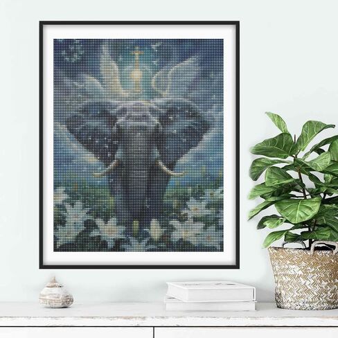 Ginfonr DIY 5D Diamond Art Kits for Adults, African Diamond Painting for Adults, Diamond Art Butterfly Full Drill, Diamond Art Kits Embroidery Rhinestone Craft for Home Wall Decor 12 * 16 Inch in Kuwait