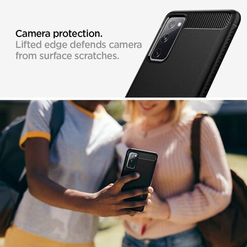 Spigen for Galaxy S25 FE Case, Rugged Armor (2025) [No Magnet Ring] [Military-Grade Protection] - Matte Black in Saudi Arabia