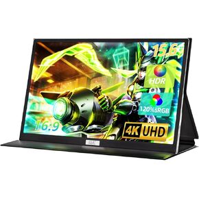 FMC 15.6 بوصة 1080p FHD مراقبة محمولة Ultra Slim Travel Monitor USB-C HDMI مع غطاء وكابلات للكمبيوتر المحمول MAC in Kuwait