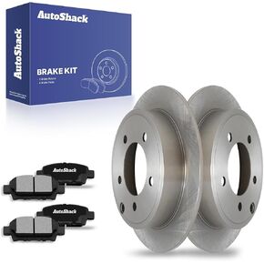 Autoshack خلفية مجموعة الفرامل البديلة لجيب باتريوت Compass Dodge Avenger Caliber Chrysler 200 Sebring Mitsubishi Lancer V6 دوارات الفرامل مع وسادة الفرامل السيراميك 10.3 "(261.8 مم) CBO630381037CPA in Kuwait