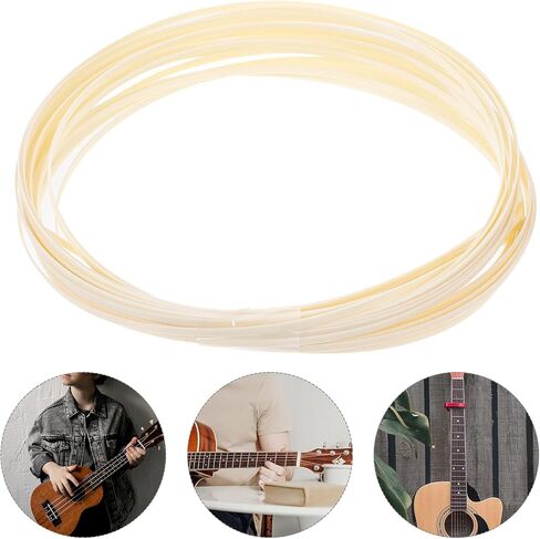 10pcs Guitar Binding Strips ABS Band for Acoustic Classical Guitar Inlay Decor Protective Scratch-resistant Multi-instrument Use in Saudi Arabia