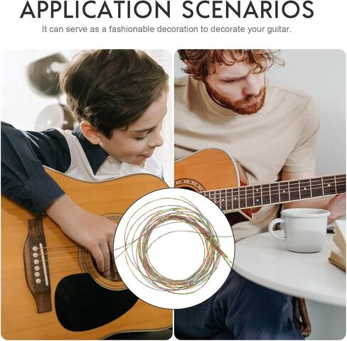 Zerodeko Rainbow Color Abs Guitar Binding Purfling Strips Stylish Flexible Edging Decor for Classical Acoustic Guitars Smooth Texture Accessories in Saudi Arabia